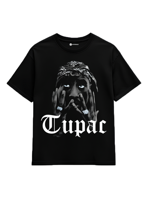2Pac Tee - oversized hip hop t-shirt with iconic portrait graphic