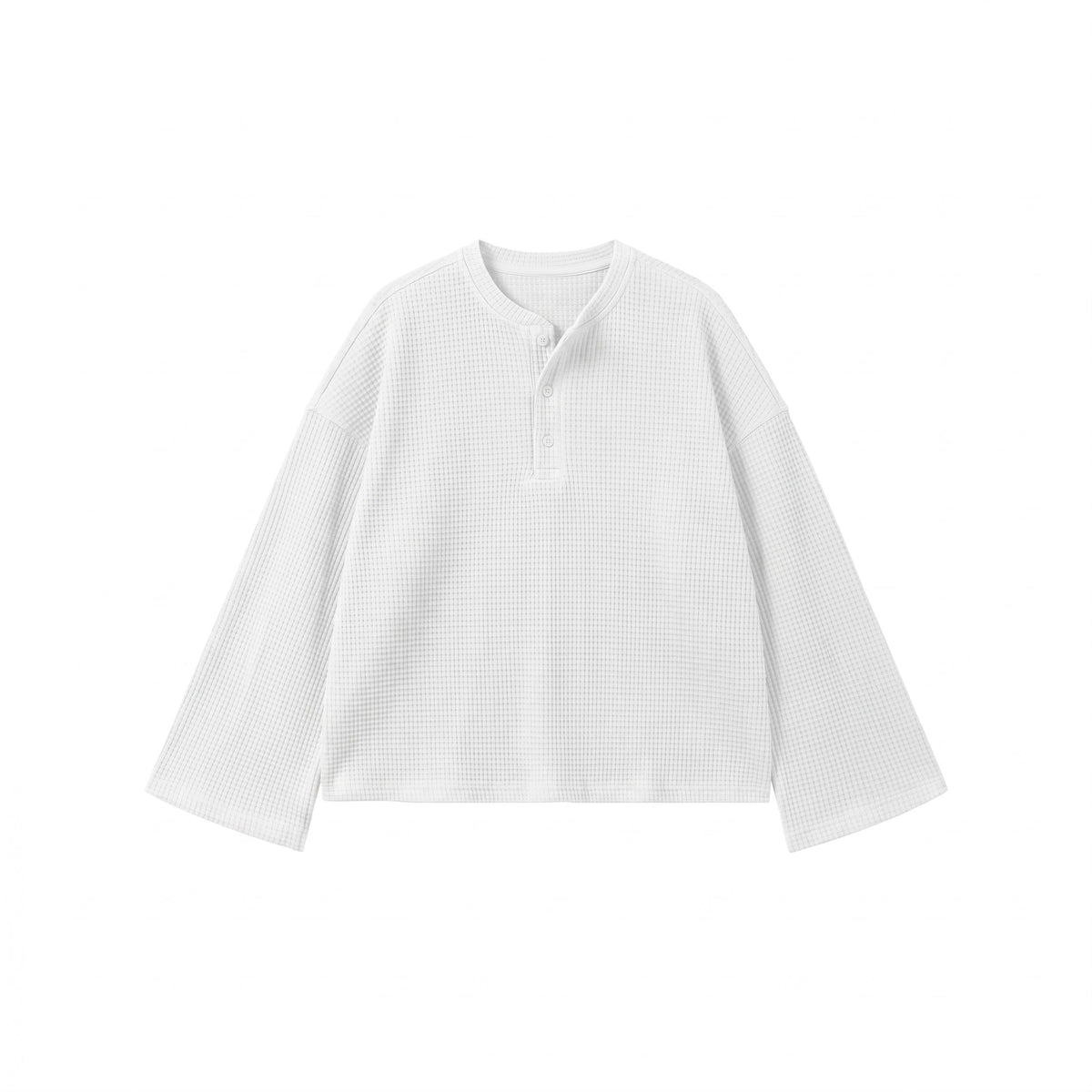 IVORY WAFFLE HENLEY