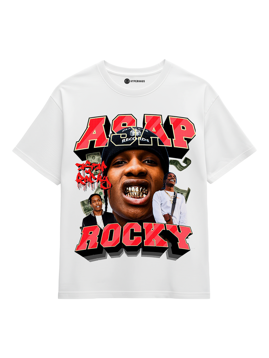 A$AP Rocky Tee - oversized hip hop t-shirt with bold artist-inspired graphic