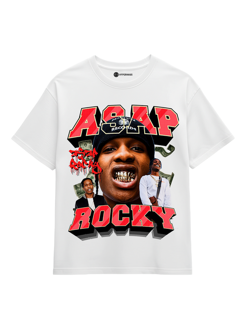 A$AP Rocky Tee - oversized hip hop t-shirt with bold artist-inspired graphic