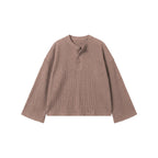 TAUPE WAFFLE HENLEY