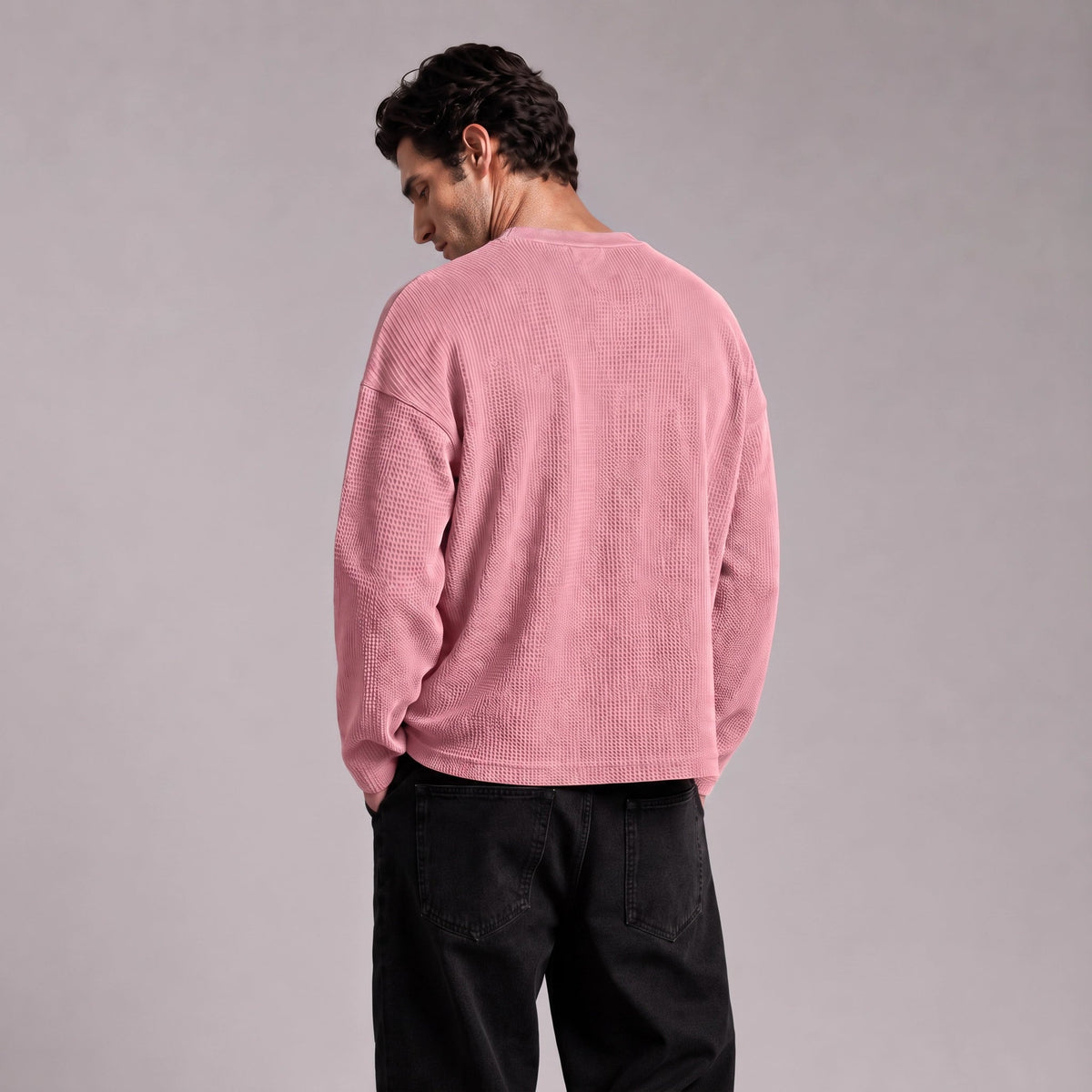 ROSE WAFFLE HENLEY