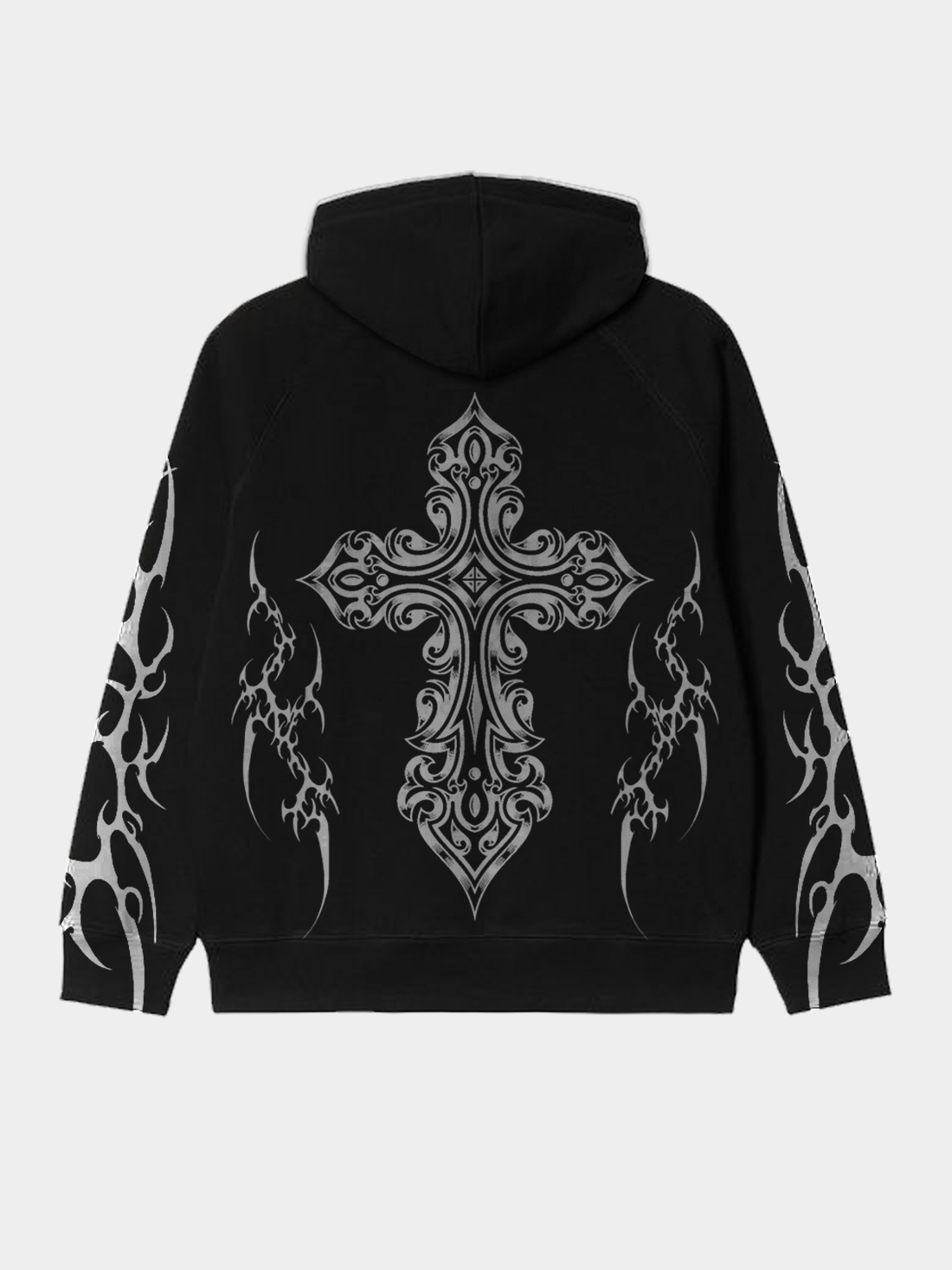 Gothic Cross Flame Hoodie