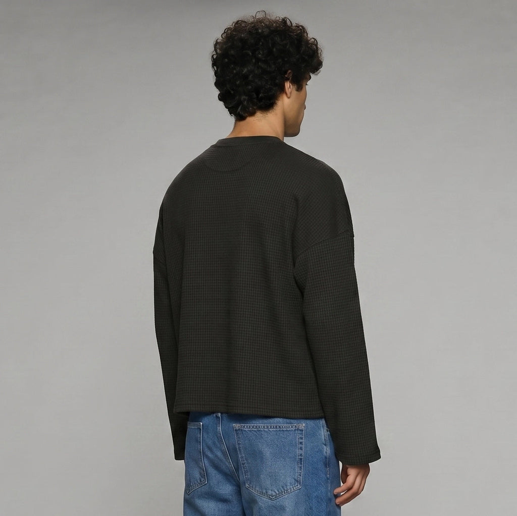 ONYX WAFFLE HENLEY