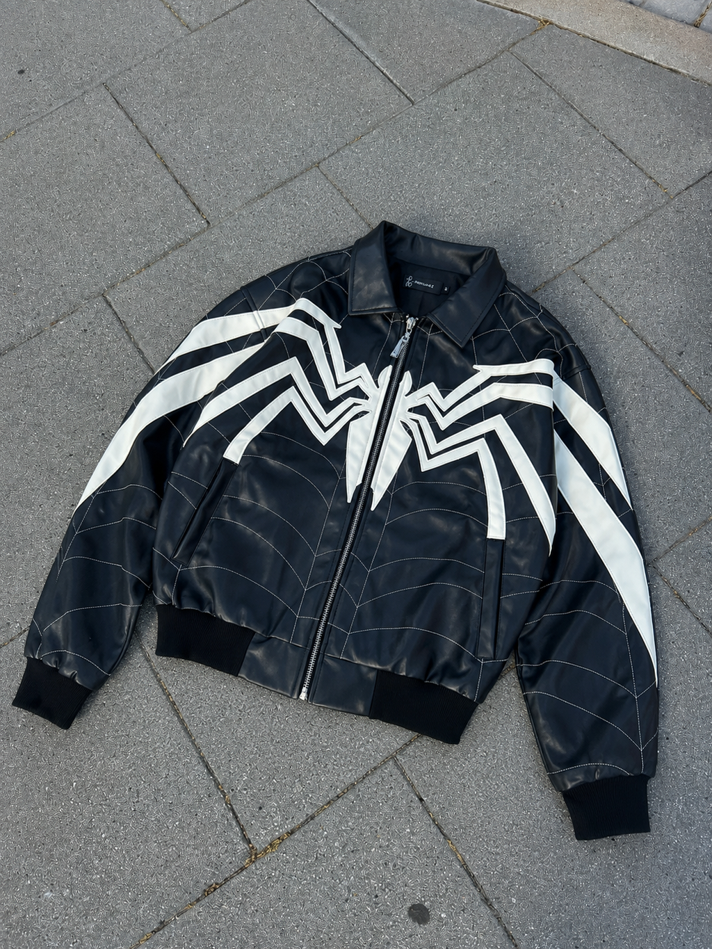 Spider Web Leather Jacket