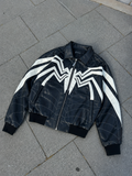 Spider Web Leather Jacket