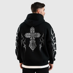 Gothic Cross Flame Hoodie