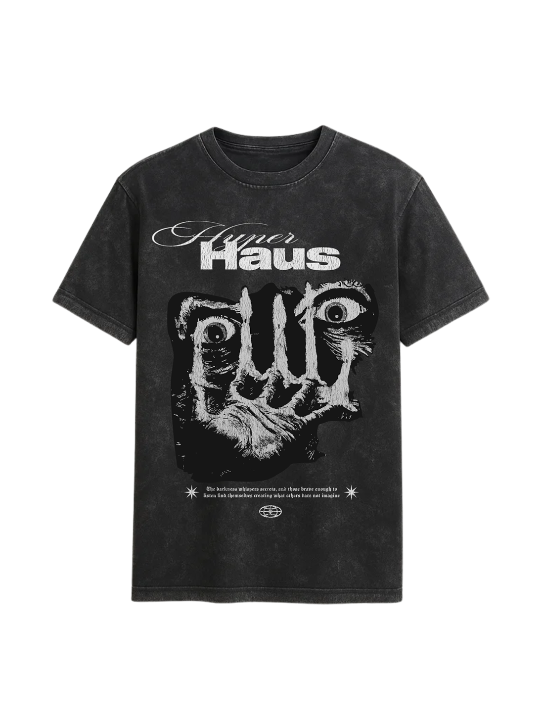 Hyper Haus Eclipse Vision Oversized Tee - streetwear t-shirt with abstract monochrome face graphic