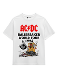 AC/DC Tour Tee - oversized black rock band t-shirt with vintage graphic print