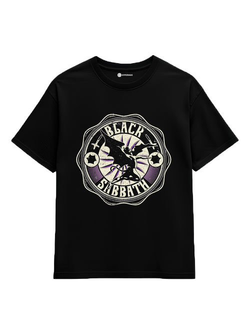 Black Sabbath Tee - oversized heavy metal band t-shirt with vintage graphic print