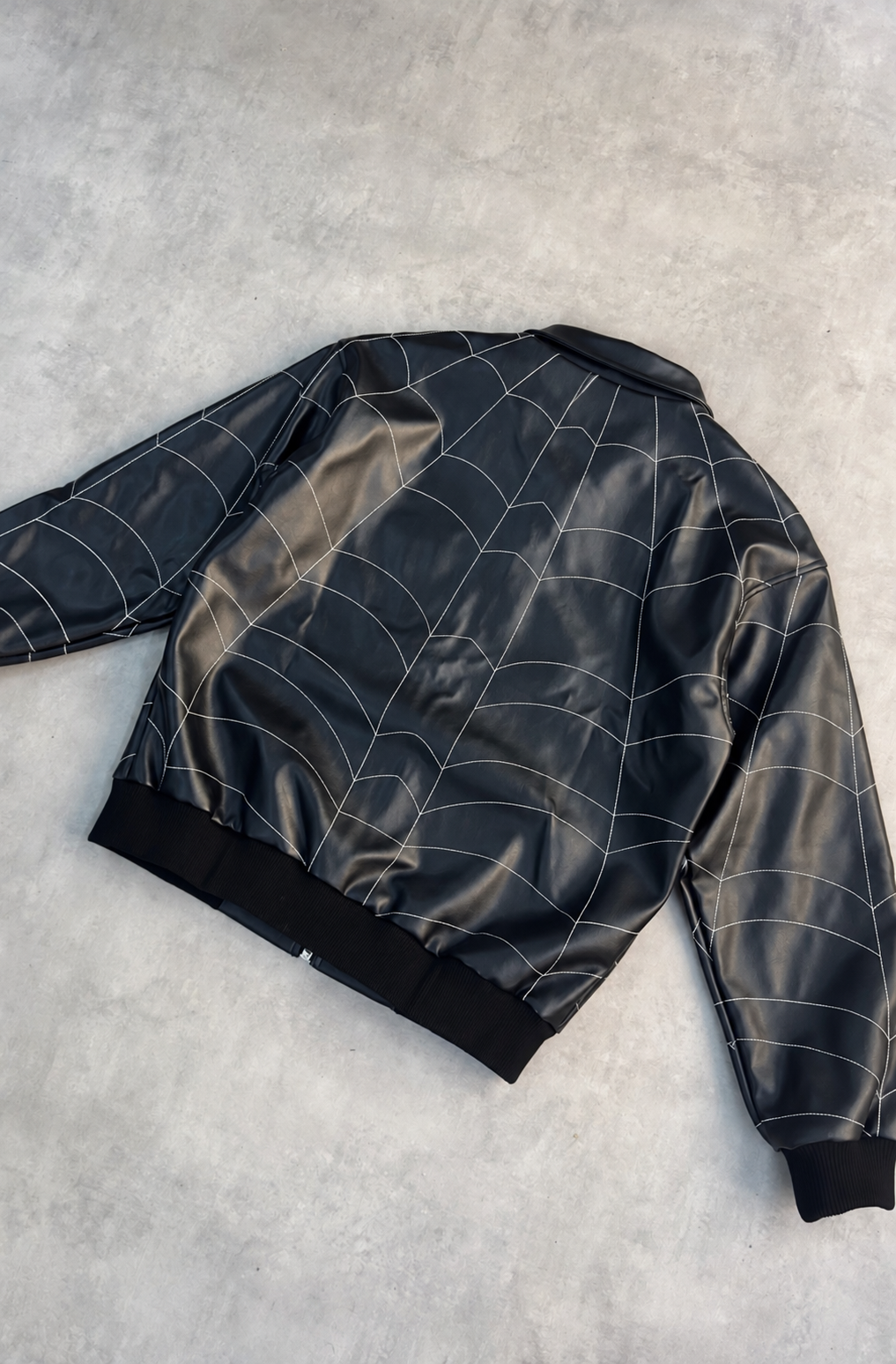 Spider Web Leather Jacket