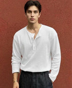 IVORY WAFFLE HENLEY