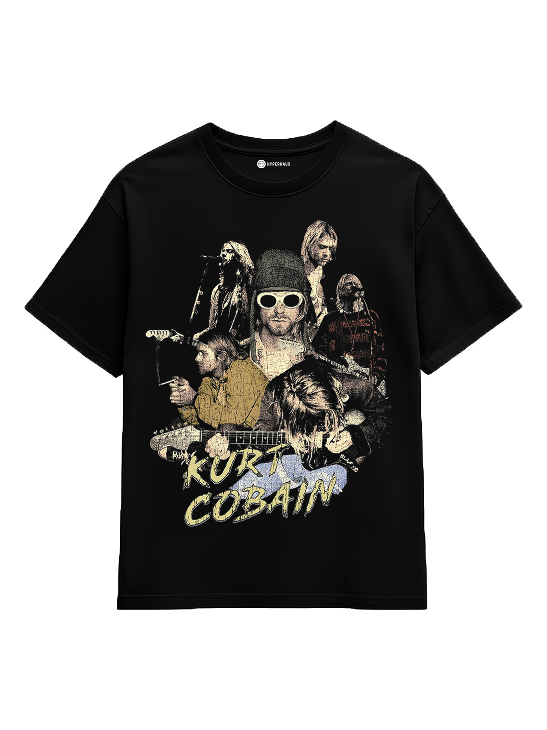 Kurt Cobain Tee - oversized grunge band t-shirt with vintage graphic print