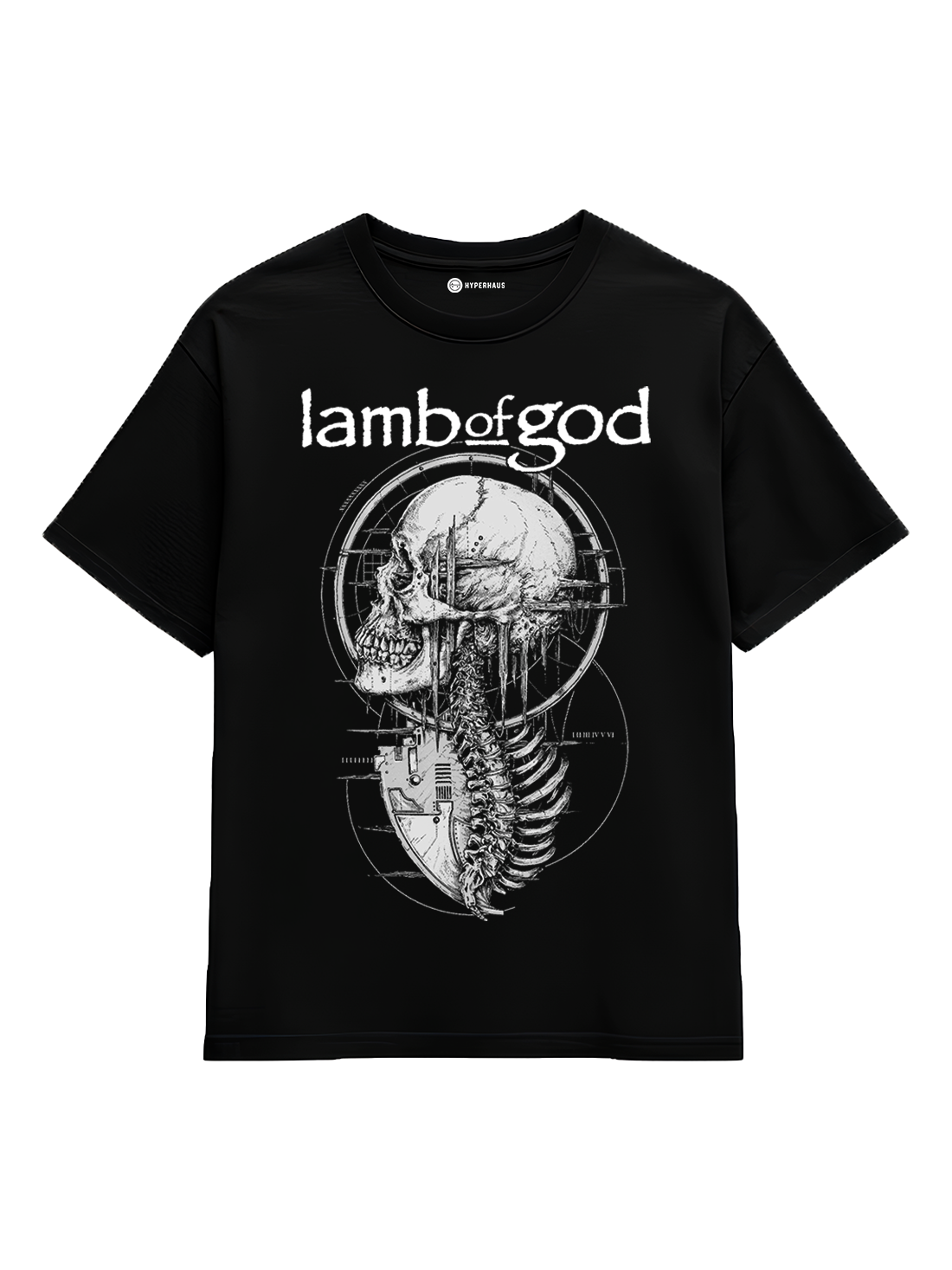 Lamb of God Tee - oversized heavy metal band t-shirt with bold skull graphic