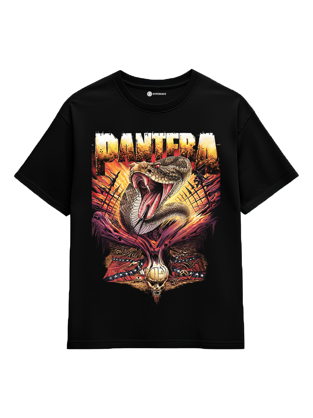 Pantera Tee - oversized heavy metal band t-shirt with bold snake-inspired graphic