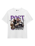 Post Malone Stoney Oversized Tee in White - hip hop t-shirt with Stoney era graphic