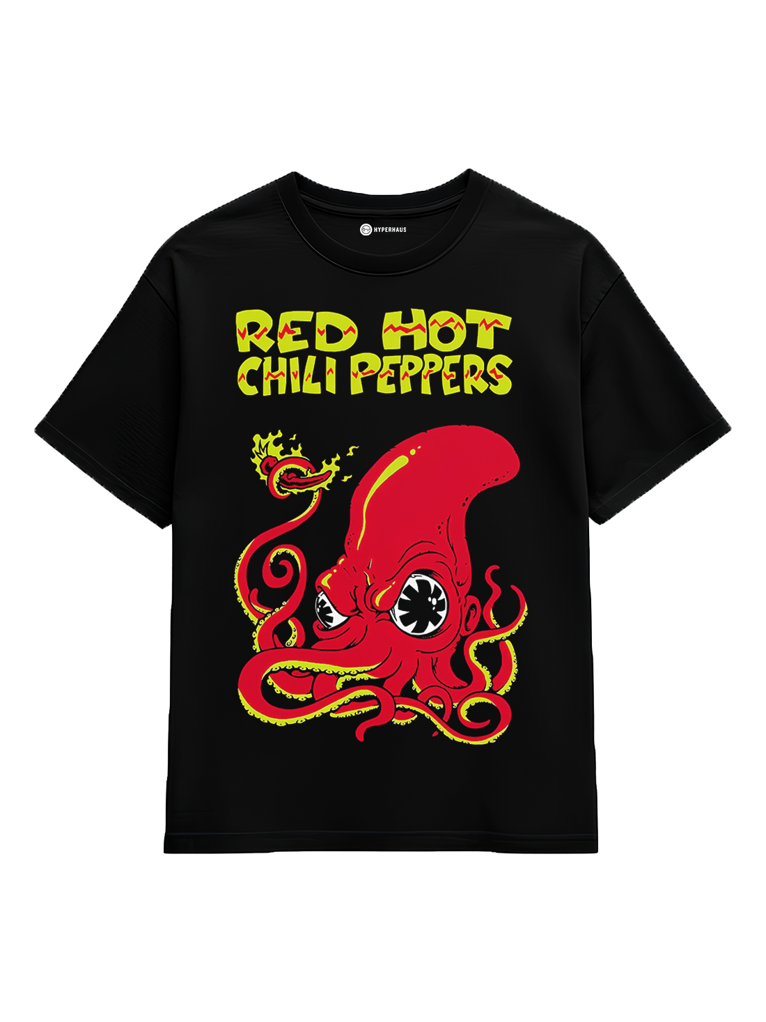Red Hot Chili Peppers Tee - oversized rock band t-shirt with bold illustrated graphic