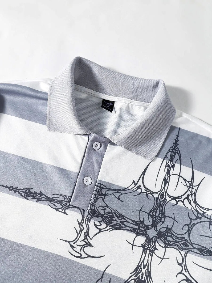 Crossline Striped Polo