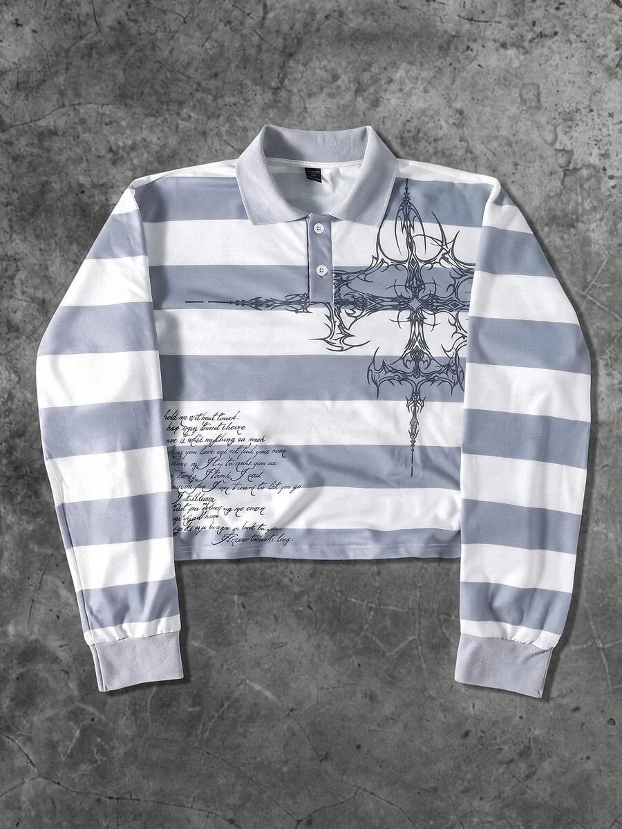 Crossline Striped Polo