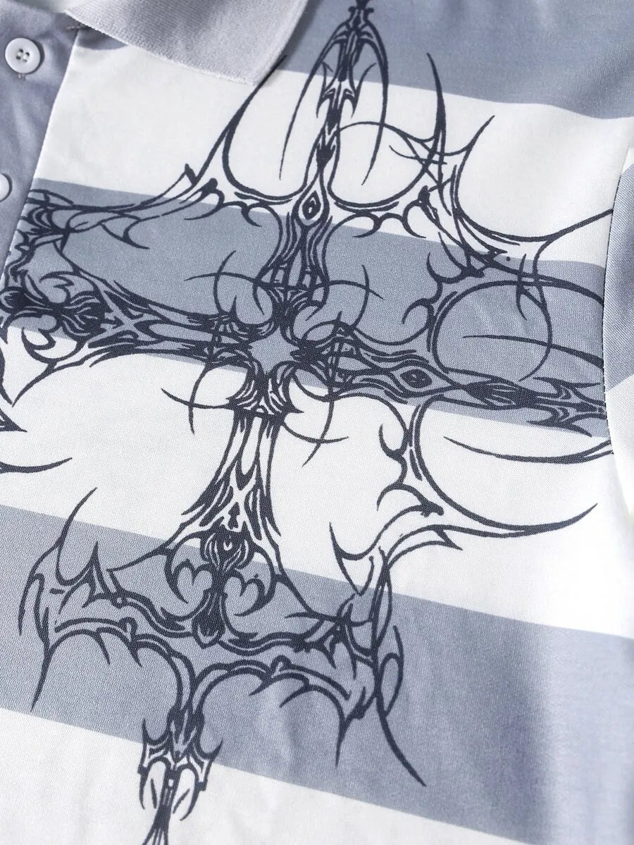 Crossline Striped Polo