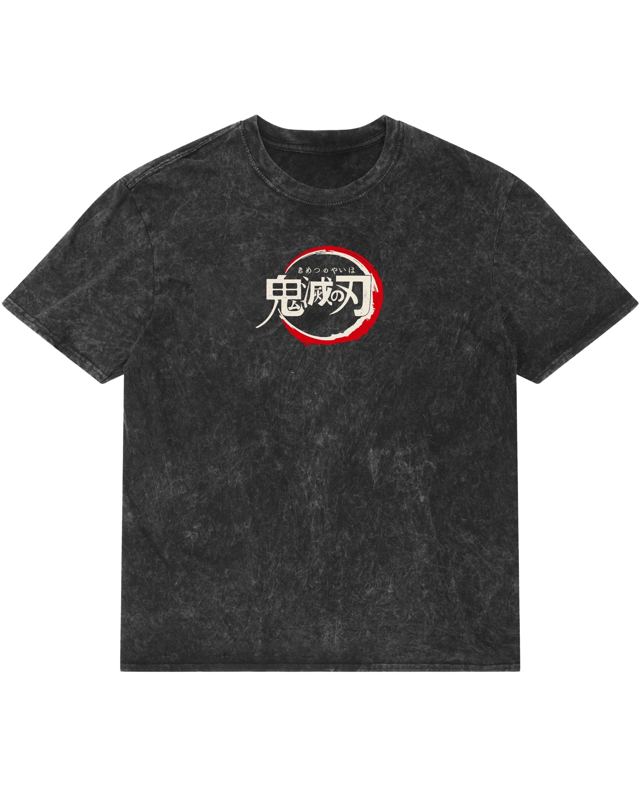 Title Hashira Legacy Washed Tee - front view, anime-inspired streetwear t-shirt with vintage wash