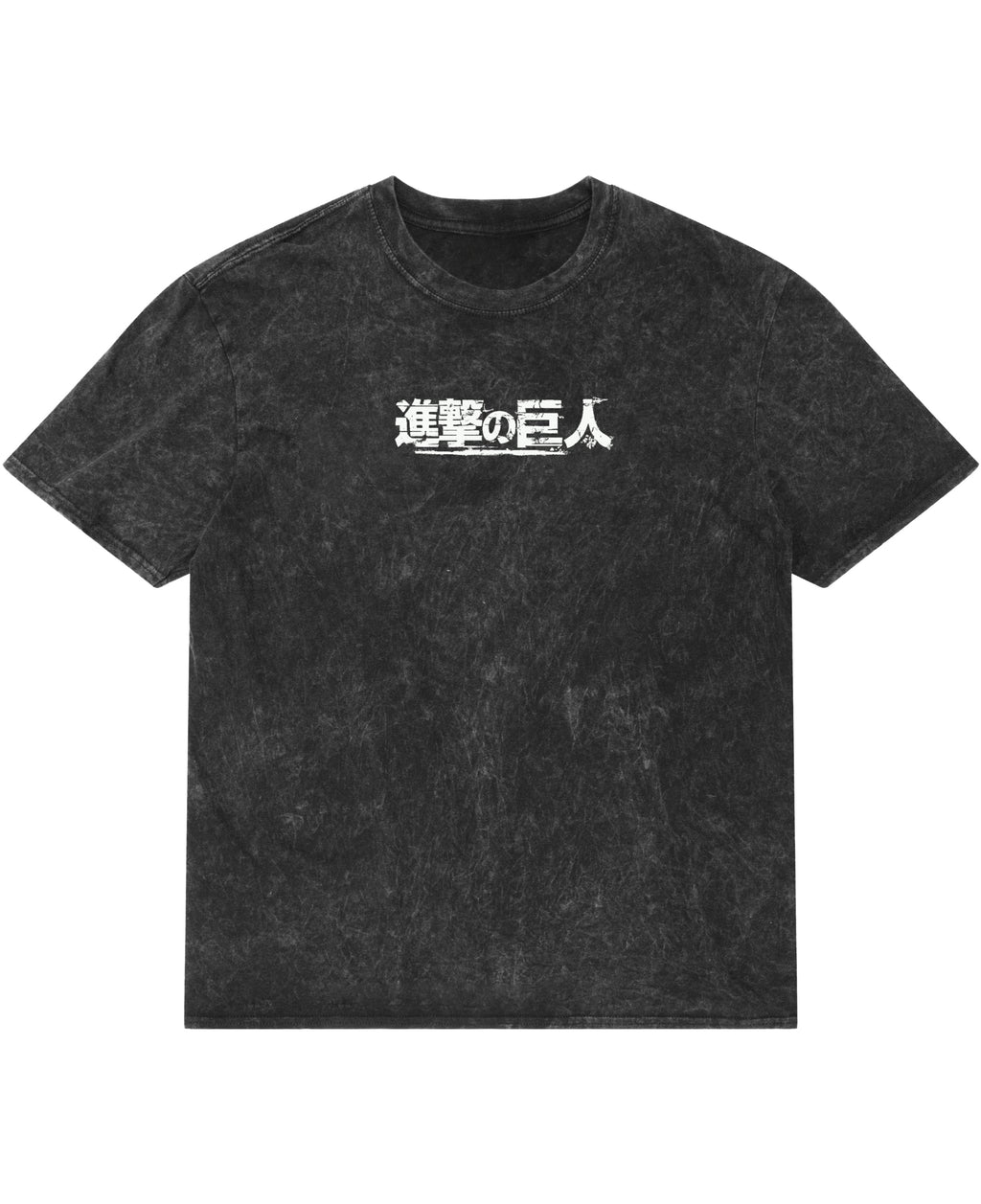 Phantom Rage Washed Tee - front view, distressed streetwear t-shirt with monochrome graphic