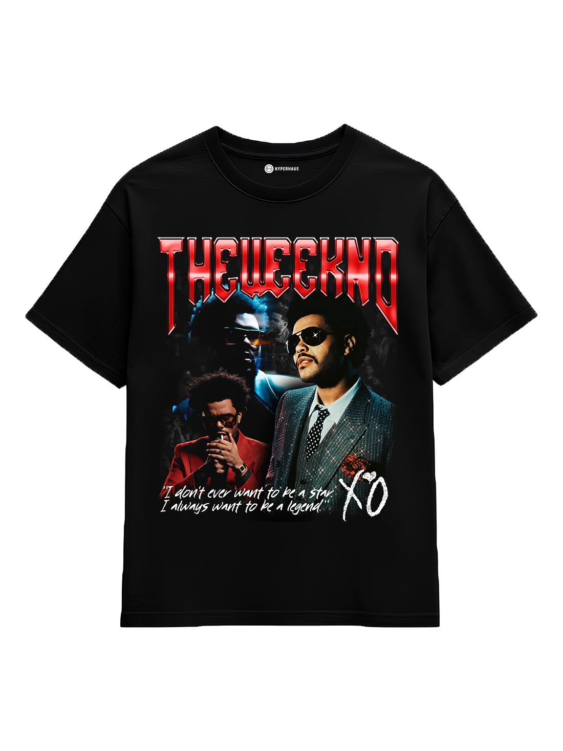 The Weeknd XO Oversized Tee - graphic design, oversized t-shirt with signature XO aesthetic