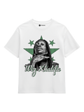 Wiz Khalifa Oversized Tee - hip hop t-shirt with monochrome portrait and green accents